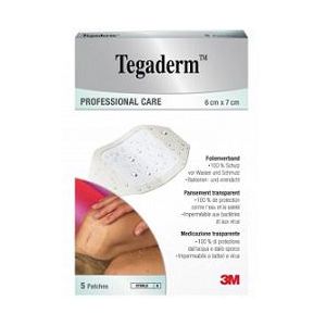 Tegaderm medicazione impermeabile trasparente 5 pezzi 6x7 cm