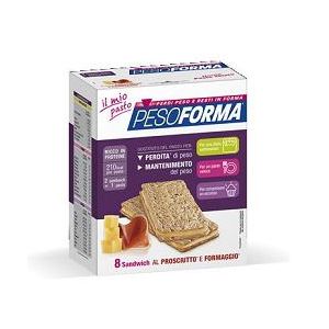 Pesoforma sandwich prosciutto/formaggio 4 pasti 8 pezzi x 25 g