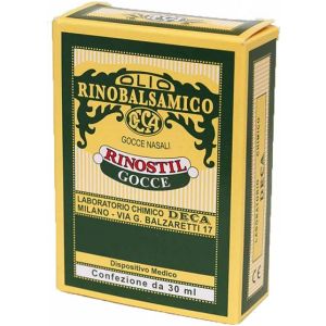 Rinostil gocce nasali flacone 30ml olio rinobalsamico per laprotezione della mucosa nasale e la pulizia delle fosse nasali