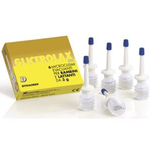 Glicerolax bambini e lattanti microclismi evacuanti 6 pezzi x 3 g contiene amido di riso