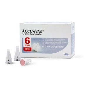 Ago per penna da insulina accu-fine pen needle accu-chek gauge 32 x 6mm 100 pezzi