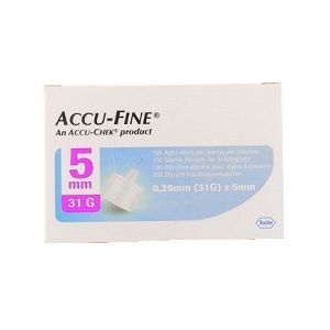 Ago per penna da insulina accu-fine pen needle accu-chek gauge 31 x 5mm 100 pezzi