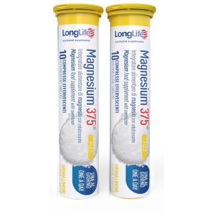 Longlife magnesium 375 fizz 20 compresse effervescenti da 6,3 g
