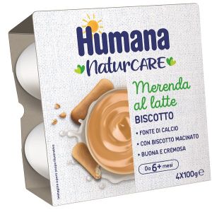 Humana merenda latte biscotto 4 pezzi da 100 g