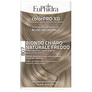 Euphidra colorpro xd 807 biondo chiaro naturale f colore + attivante + balsamo + cuffia + guanti