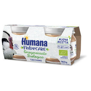Humana omogeneizzato tacchino bio 2 vasetti da 80 g