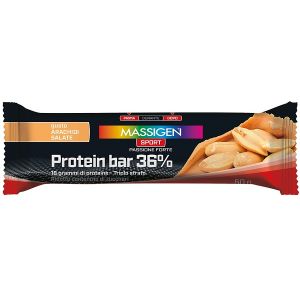 Massigen sport protein barretta 36% caramello salato 35 g