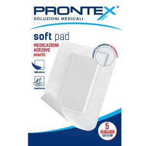 Medicazione adesiva sterile prontex soft pad 10x15 cm 5 pezzi