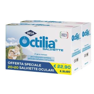 Salviette perioculari octilia bipack 20+20 garze monouso