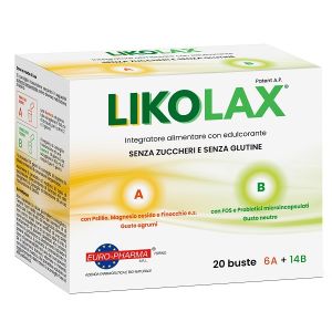 Likolax 6 bustine a 5 g gusto agrumi + 14 bustine b 3 g gusto neutro senza glutine
