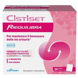 Cistiset riequilibra 14 bustine senza glutine senza lattosio