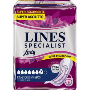 Assorbenti per incontinenza lines specialist lady 12 pezzi