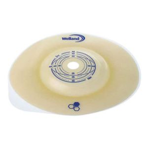Placca per colostomia convessa ritagliabile aurum2 diametro 13-25 mm flangia 45 mm 5 pezzi