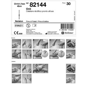 Catetere idrofilico onli pronto all'uso 40 cm ch 14 30 pezzi