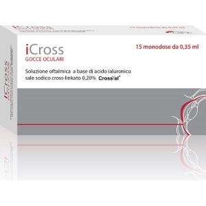 Icross soluzione oftalmica acido ialuronico cross-linkato 0,2% 15 monodosi da 0,35 ml
