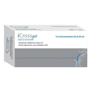 Icross gel gocce oculari acido ialuronico cross-linkato 0,4% 15 monodose da 0,35 ml