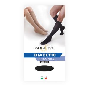 Diabetic knee-high nero 4-xl
