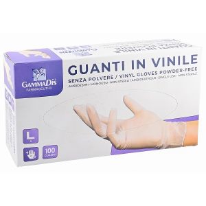 Guanti vinile senza polvere large 100 pezzi gammadis