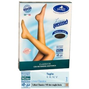 Sauber classico collant 140 denari maglia liscia camel 5