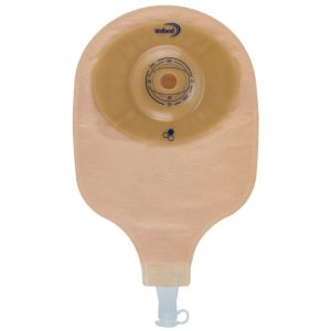 Sacca per urostomia trasparente ritagliabile aurum convex uro midi small diametro 13-25 mm 10 pezzi
