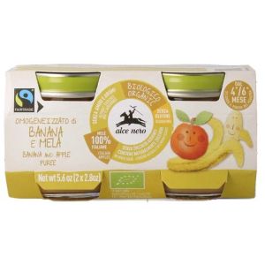 Baby food bio omogeneizzato banana/mela 2 x 80 g