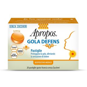 Apropos gola defens pro 20 pastiglie arancia senza zucchero