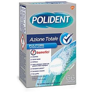 Polident azione totale 66 compresse pulitore per protesi quotidiano