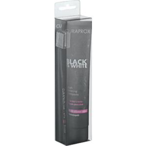 Curaprox black is white dentifrici sbiancanti 1 dentifricio da 90ml + 1 spazzolino