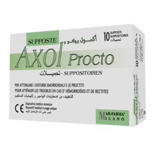 Axol procto 10 supposte x 2 g