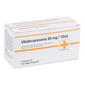 Ubidecarenone 50mg/10ml polvere e solvente per sospensione orale 10 flaconcini