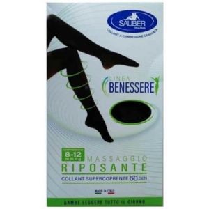 Collant supercoprente sauber 8-12 mmhg fantasia pois piccoli bianco e nero 3