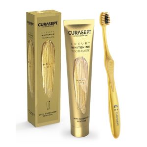 Curasept gold luxury whitening dentifricio 75 ml + spazzolino