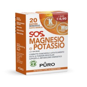Puro magnesio potassio e baobab 20 bustine 4 g