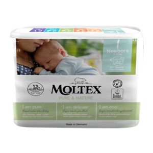 Pannolini moltex pure & nature new born 2-5 kg taglia 1 22 pezzi