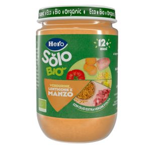 Hero solo omogeneizzato verdurine lenticchie manzo 100% bio 190 g
