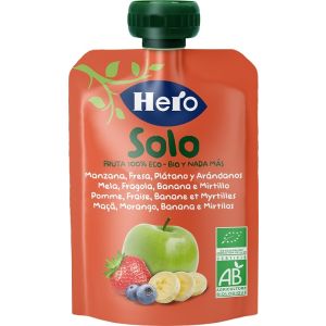 Hero solo frutta frullata 100% bio mela banana fragola 100 g