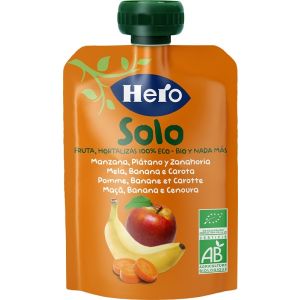 Hero solo frutta frullata 100% bio mela banana carota 100 g