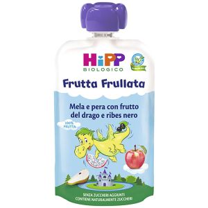 Hipp bio frutta frullata dragone mela pera frutta del drago ribes nero 90 g