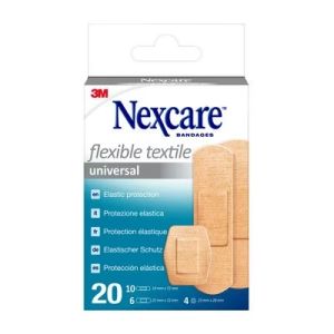 Cerotto preparato nexcare textile n0420as assortiti 3 misure 10 cerotti 19x72mm + 6 cerotti 25x72mm + 4 cerotti 22,5mm