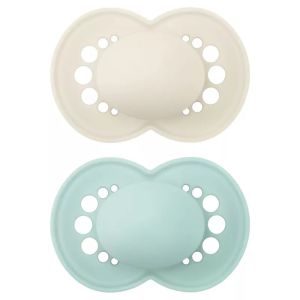 Mam succhietto original night 16+ silicone neutro 2 pezzi