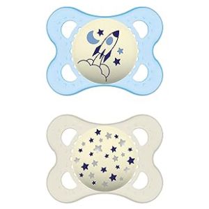 Mam succhietto original night 2-6 mesi silicone maschio 2 pezzi