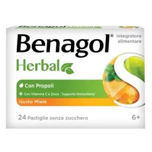 Benagol herbal miele 24 pastiglie