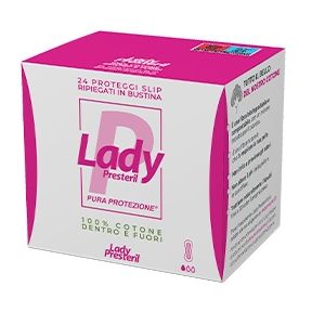 Lady presteril proteggi slip ripiegati biodegradabili 24 pezzi