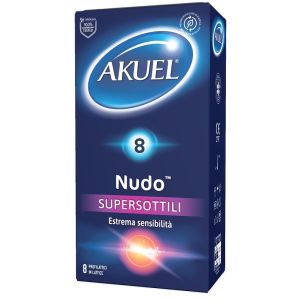 Profilattico akuel nudo supersottile 8 pezzi