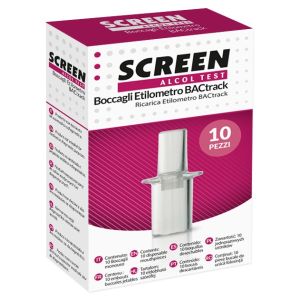 Screen alcol test boccagli etilometro bactrack ricarica 10 pezzi