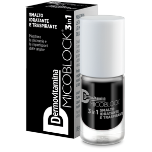 Dermovitamina micoblock 3in1 smalto idratante e traspirante nero 5 ml