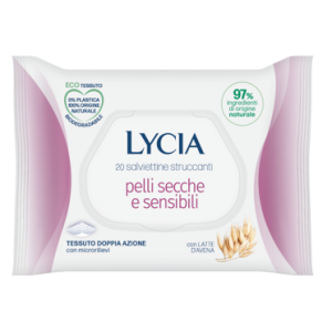 Lycia salviettine struccanti pelli secche e sensibili 20 pezzi