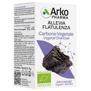 Arko capsule carbone vegetale bio 40 capsule