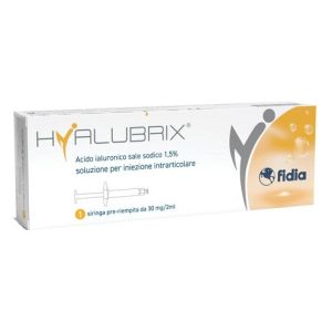 Siringa intra-articolare hyalubrix acido ialuronico 1,5% 30 mg 2 ml no eto