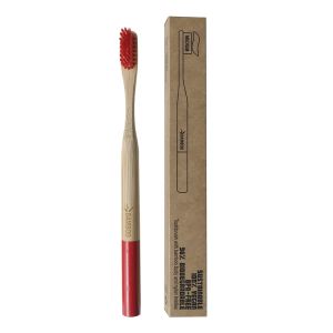 Spazzolino bamboo setole medium rosso